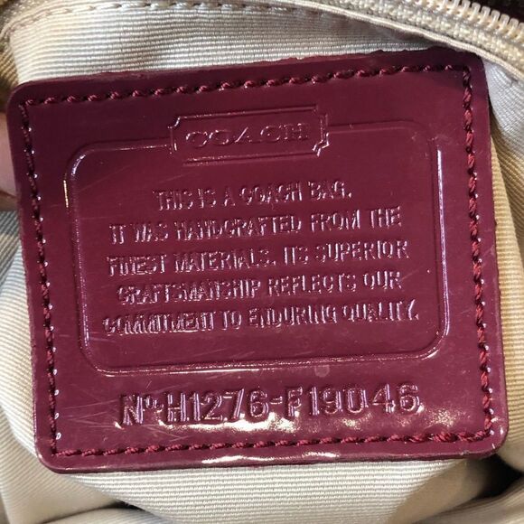 Coach maroon burgundy top zip shoulder bag - Picture 14 of 15